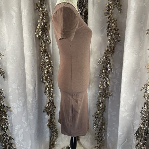 Zenana‎ Women’s Small Mocha Bodycon Midi Dress | Clean Girl Minimalist Chic - Picture 4 of 11